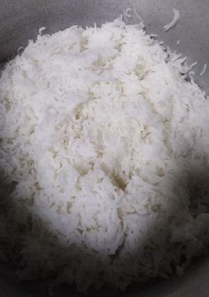 A picture of Plain boil rice.