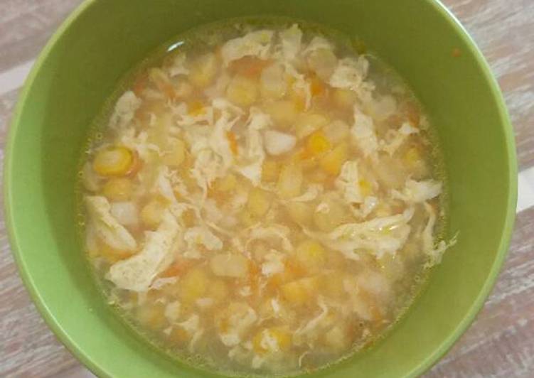 Cara Gampang Membuat Sup jagung untuk anak 12m+, Bisa Manjain Lidah