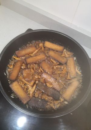 Una foto de Fricandó de tofu con moixernons