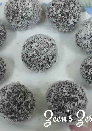 A picture of Instant Cocoa and Coconut Balls.