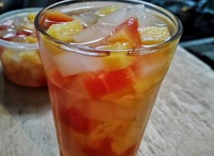 Foto resep 34. Es Buah Kunapa (Kundur, Nanas dan Pepaya)