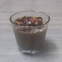 A picture of Muesli SoyaMilk Chocolate Smoothie.