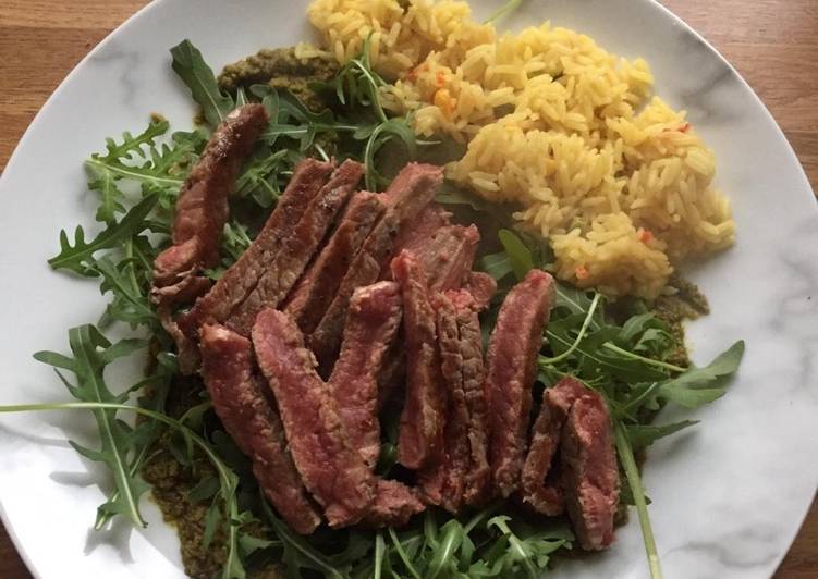 Step-by-Step Guide to Make Favorite Sirloin Steak with Pesto &amp; Rocket