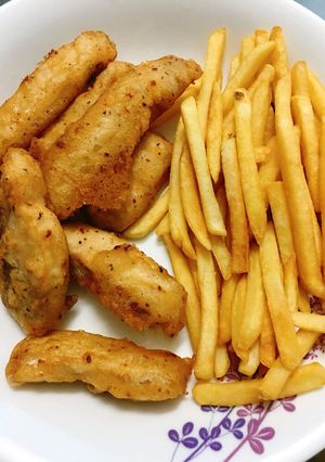 Hình của món Fish and chips.