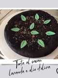Torta al cacao, lavanda e olio d'oliva