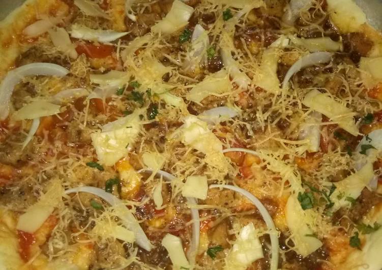 Resep Pizza ayam lada hitam, Lezat