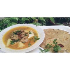 A picture of Mutton alu shorba.