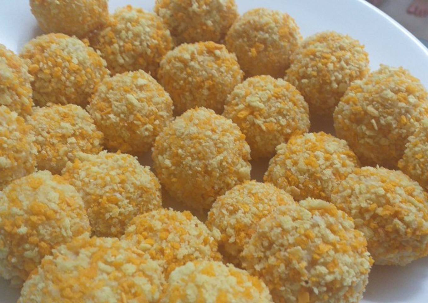 Bola kentang mozarella tanpa telur