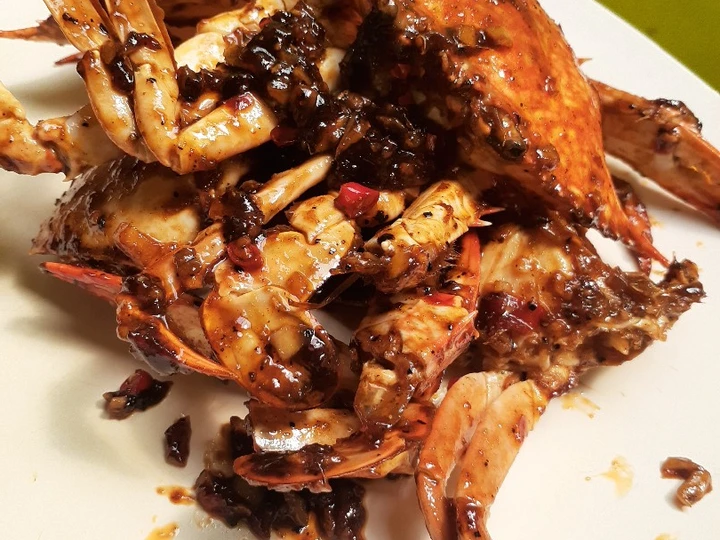 Langkah Gampang Membikin Resep Kepiting Lada Hitam (Porsi Kecil) yang Sempurna Anti Ribet, Lezat