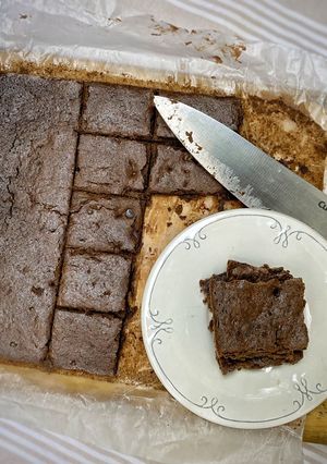 Una foto de Brownies de frijoles sin harinas