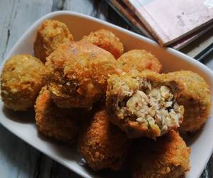 Ini Caranya Perkedel pindang tongkol tempe Nikmat Lezat