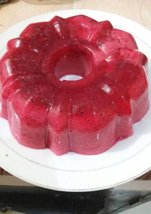 Foto resep Puding buah naga