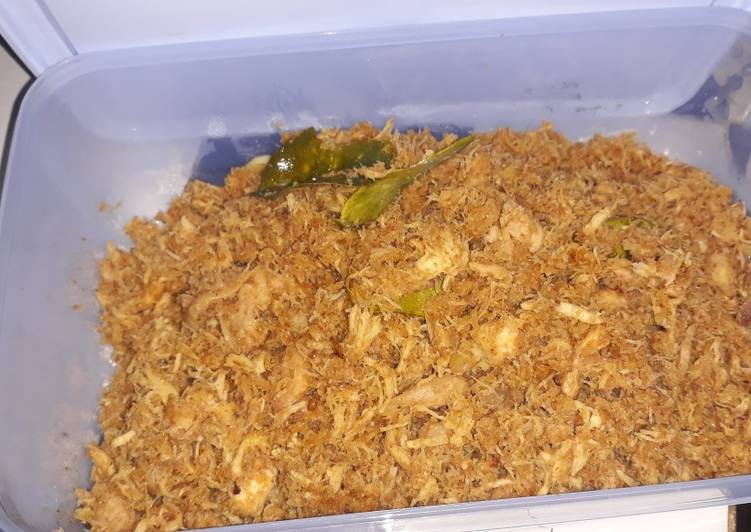 Bagaimana Membuat Serundeng ayam suwir?, Enak Banget