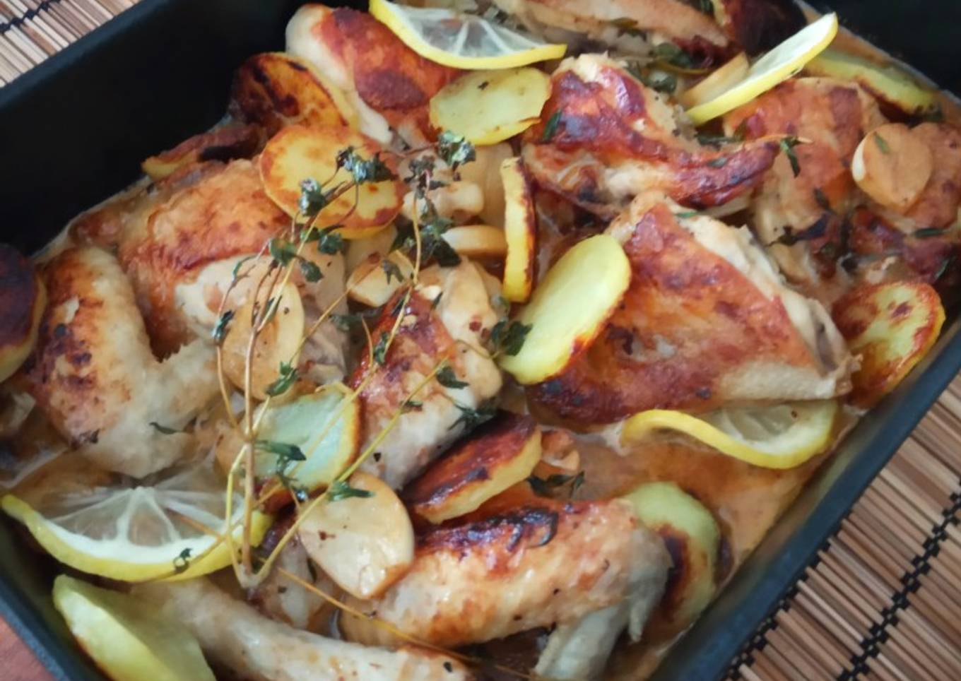 Ayam Panggang Masak Thyme, Lemon,Butter