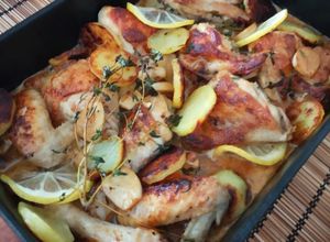 Foto resep Ayam Panggang Masak Thyme, Lemon,Butter