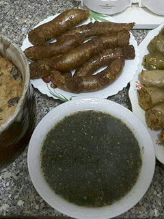 صورة لوصفة ملوخية وأرز معمر 👌😉