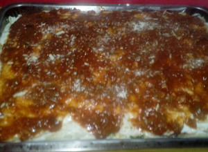 Una foto de Lasañas de Carne, verdura, paleta y queso