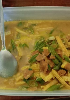 Foto resep Sayur jagung muda kuah kuning