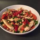 Coriander and lime chicken with chickpea salad