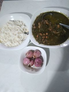 عکسی از دستور قورمه سبزی با گوشت بوقلمون