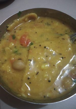 A picture of Dal dhokli.