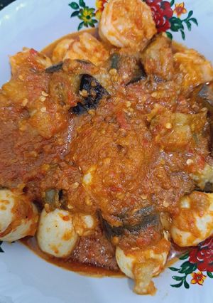 Foto resep Balado Terong Udang Telur Puyuh