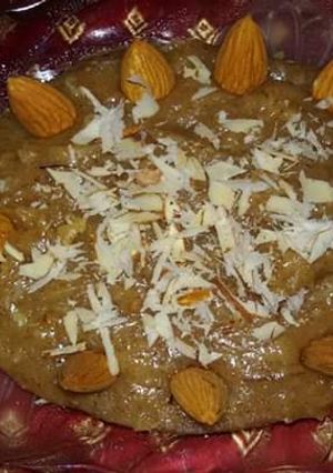 A picture of Badam Halwa.