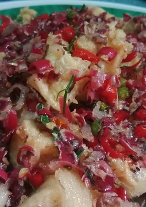 Foto resep Tahu goreng asin kecombrang