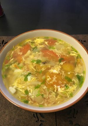 Hình của món Canh cà chua trứng.