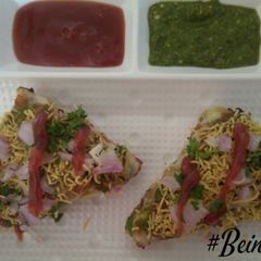 A picture of Baked Hyderabadi Toast.