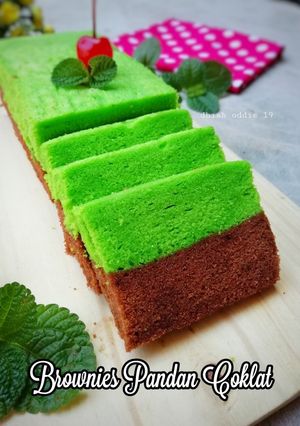 Foto resep Brownies Pandan Coklat