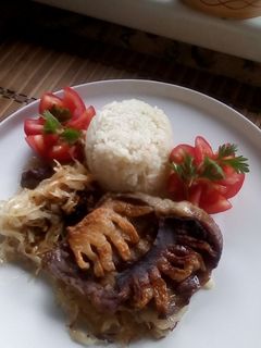 Tarja káposztaágyon recept fotója
