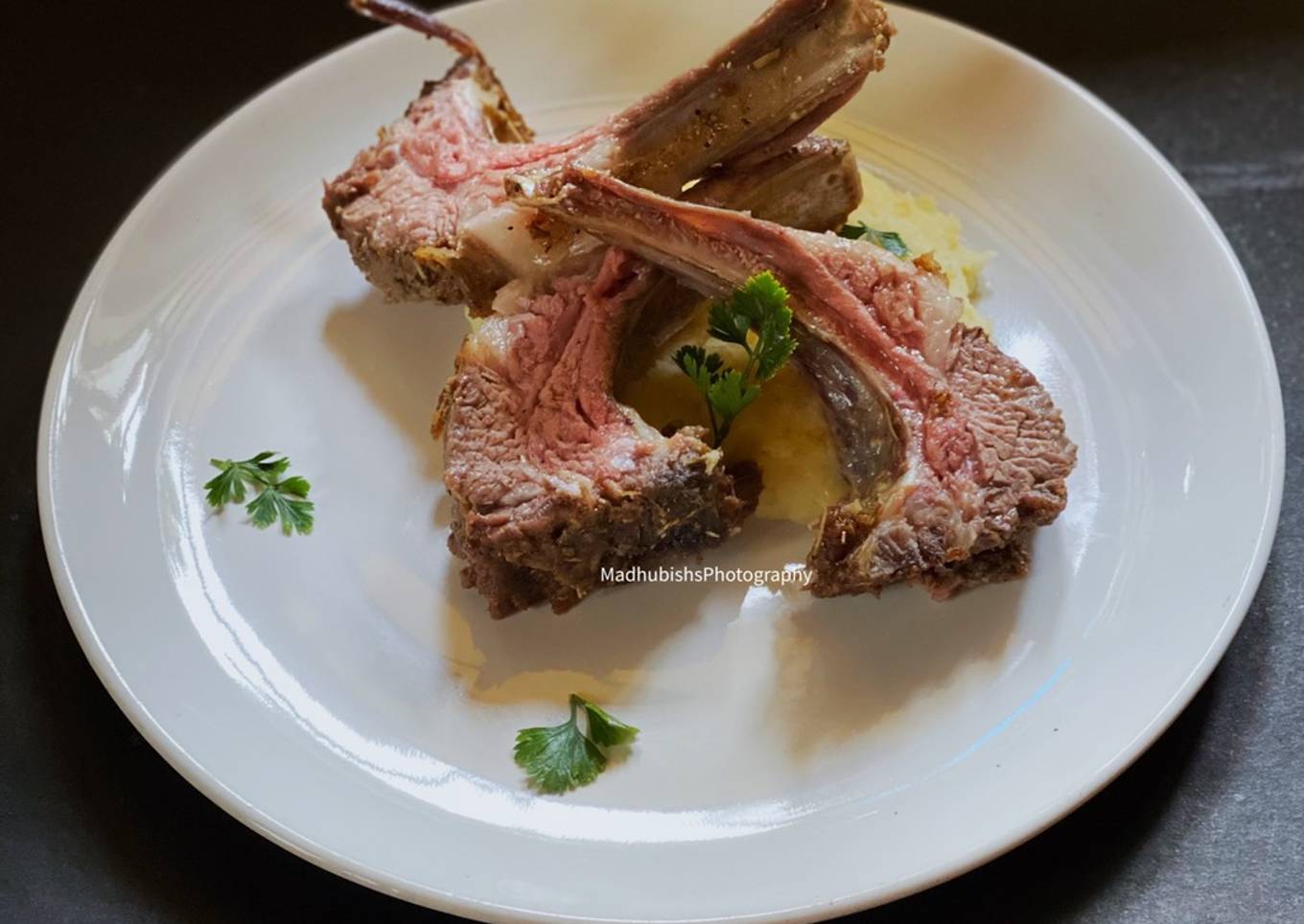 Garlic Crusted Fried Lamb