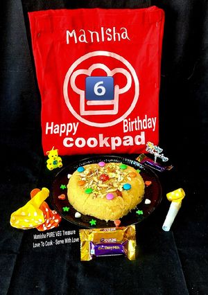 A picture of Sooji Rava Halwa Cake.