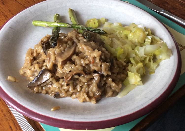 Steps to Prepare Super Quick Homemade Porcini Mushroom Risotto