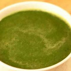 A picture of Spinach soup.
