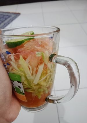 Foto resep Es Rujak Mangga Serut+Jeruk Bali