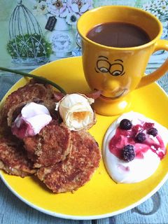 Φωτογραφία της συνταγής Pancakes 🥞 με βρώμη και κράνμπερι