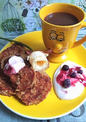 Φωτογραφία της συνταγής Pancakes 🥞 με βρώμη και κράνμπερι