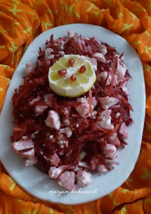 عکسی از دستور سالاد گل کلم، لبو و شلغم خام