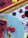 Cheesecake de Chocolate Branco com Cerejas