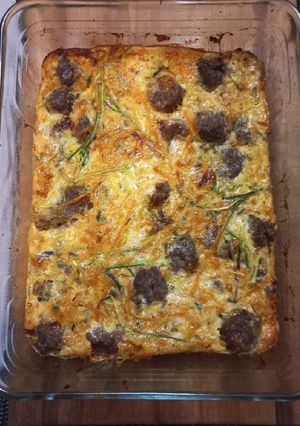 A picture of Eggy Sausage Pie.