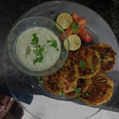 A picture of Lauki k kabab (bottlegourd).