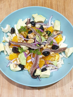 Una foto de Ensalada de hinojo y naranja