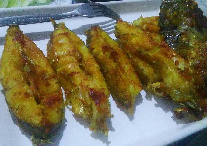 Cara Gampang Menyiapkan Gurame bakar bumbu kuning Anti Gagal