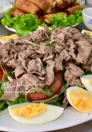 Hình của món Salad Rau Càng Cua Thịt Bò.