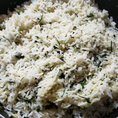 A picture of Garlic rice.