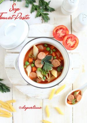 Foto resep Sup Tomat Pasta