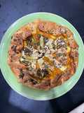 Sfoglia con crema di zucca acciughe e zucchina