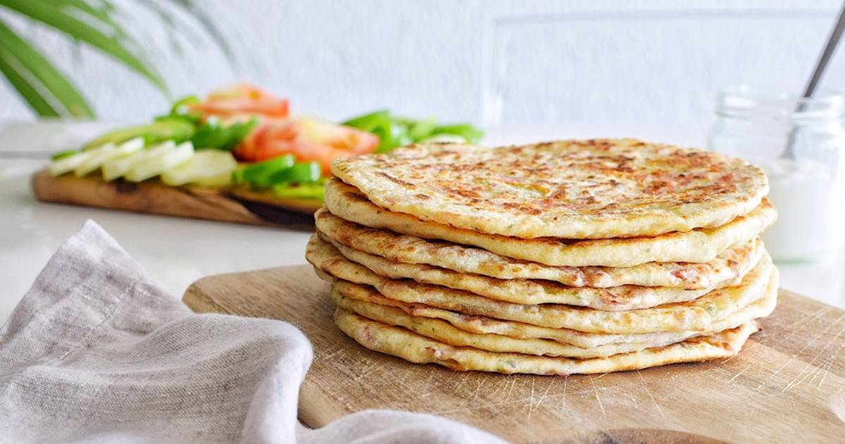 Tortillas caseras con queso y jamón dulce Receta de Dari Silva